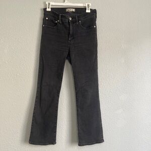 Madewell Cali Demi-boot black washed denim, stretch and comfortable fit